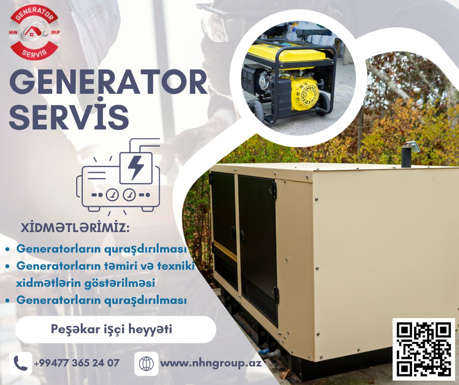 Generatorlara hər növ xidmətlərin göstərilməsi